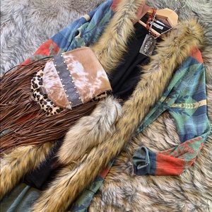 Taska Polizzi Fur Trimmed Duster